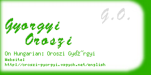 gyorgyi oroszi business card